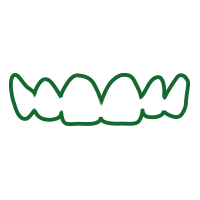 A green row of teeth icon