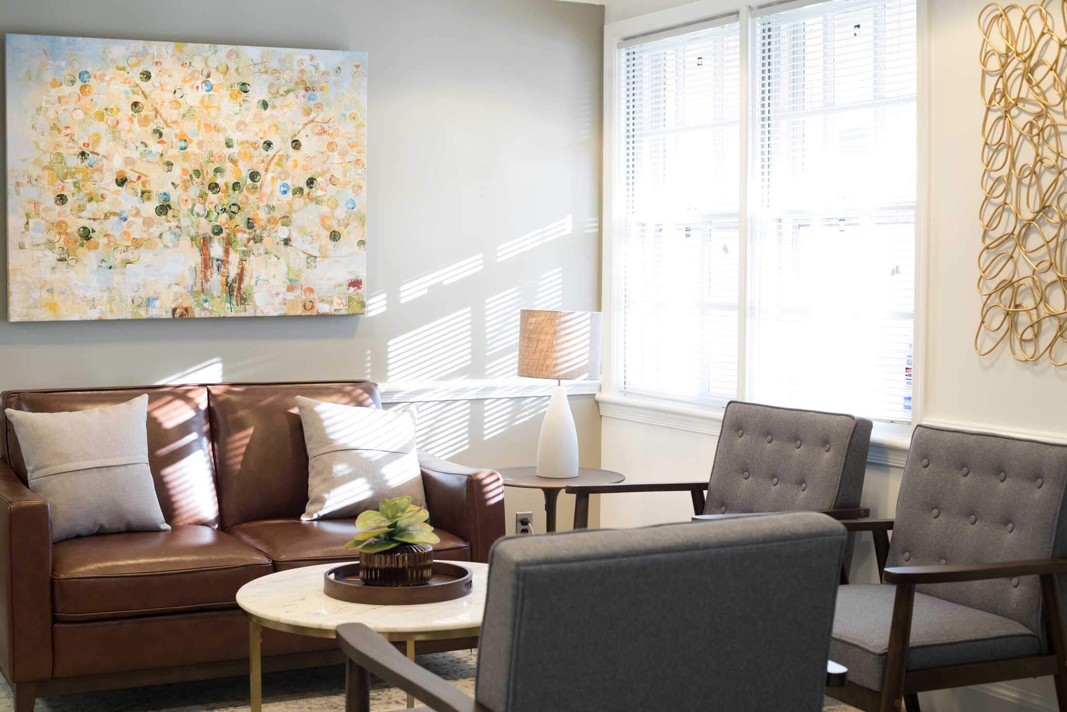 Our lobby on a bright day