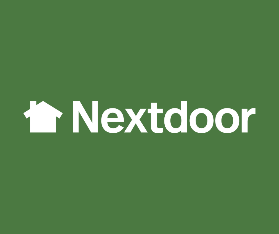 Nextdoor logo in white on green